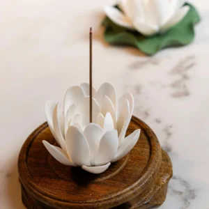 porta incienso flor de loto ceramica porta incienso flor de loto ceramica